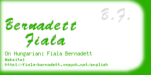 bernadett fiala business card